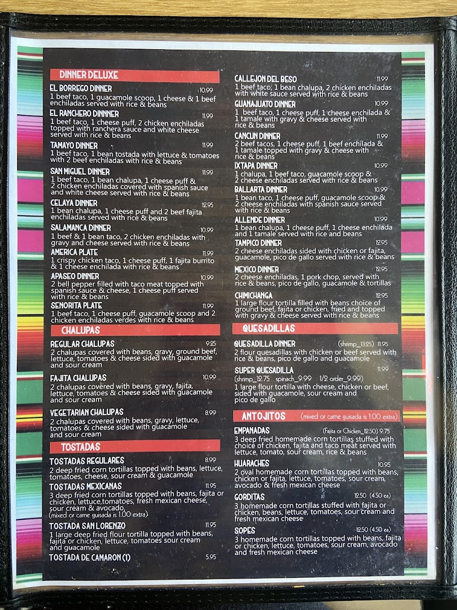 Menu La Presa Mexican Restaurant-6