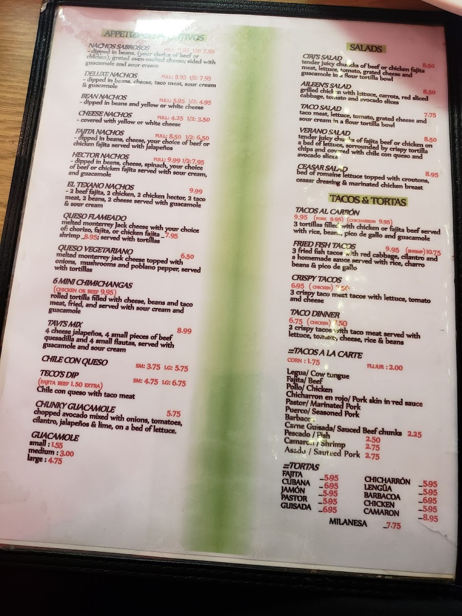 Menu La Presa Mexican Restaurant-9