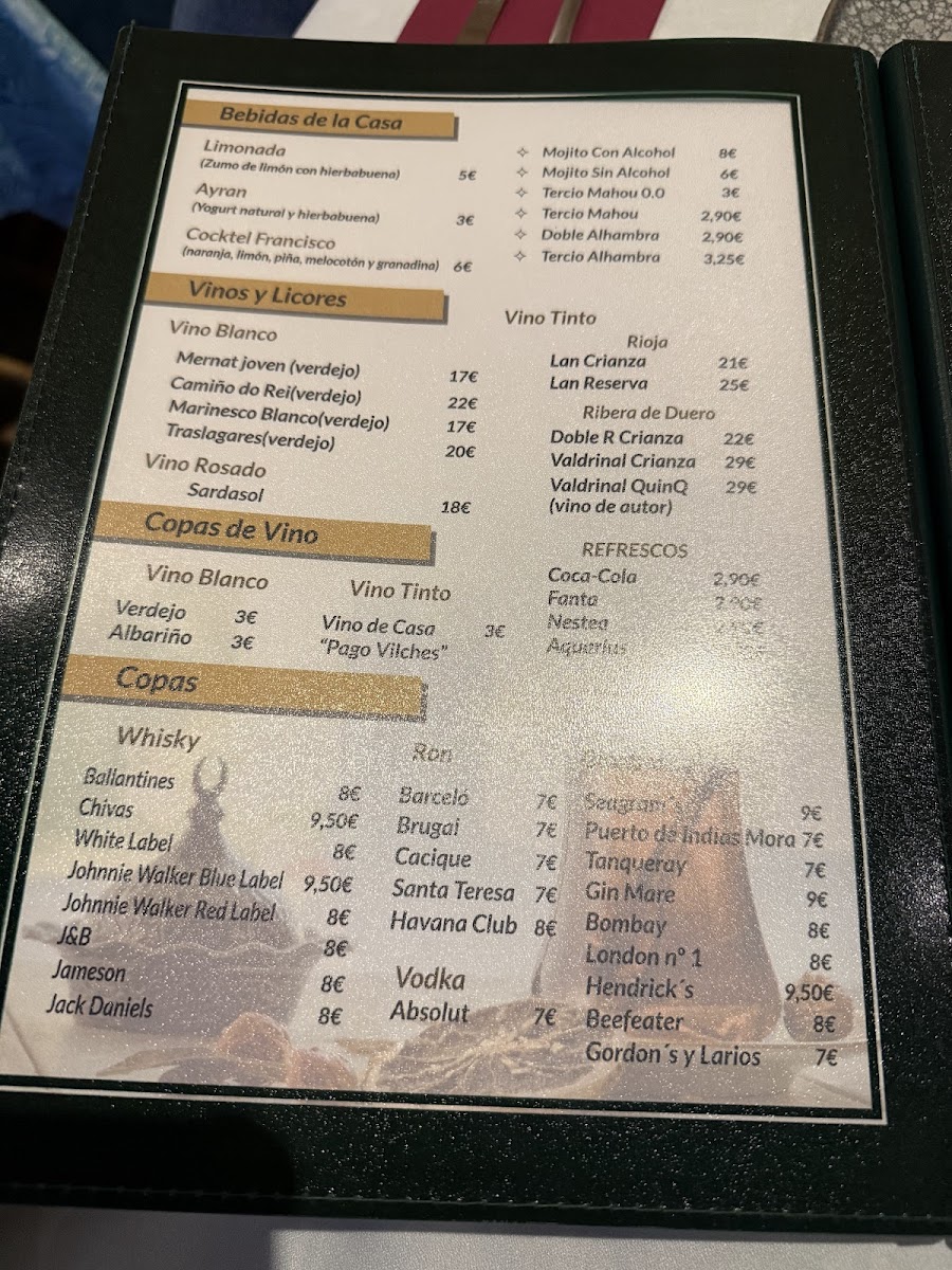 Menu La Princesa Árabe-2