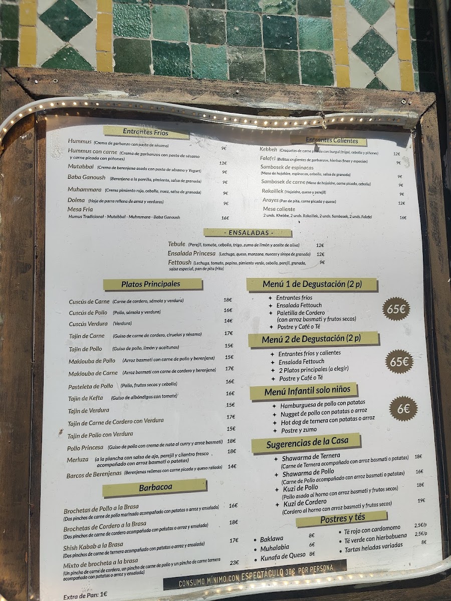 Menu La Princesa Árabe-3