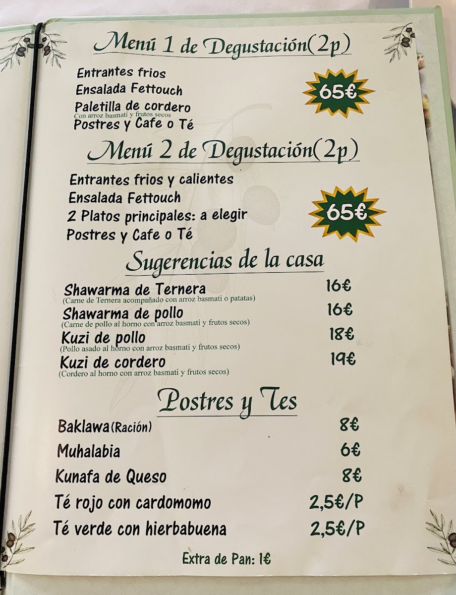 Menu La Princesa Árabe-5