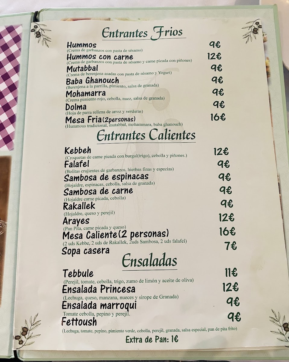 Menu La Princesa Árabe-9