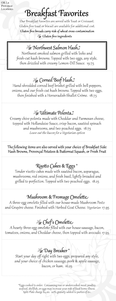 Menu La Provence Boulangerie & Patisserie-6