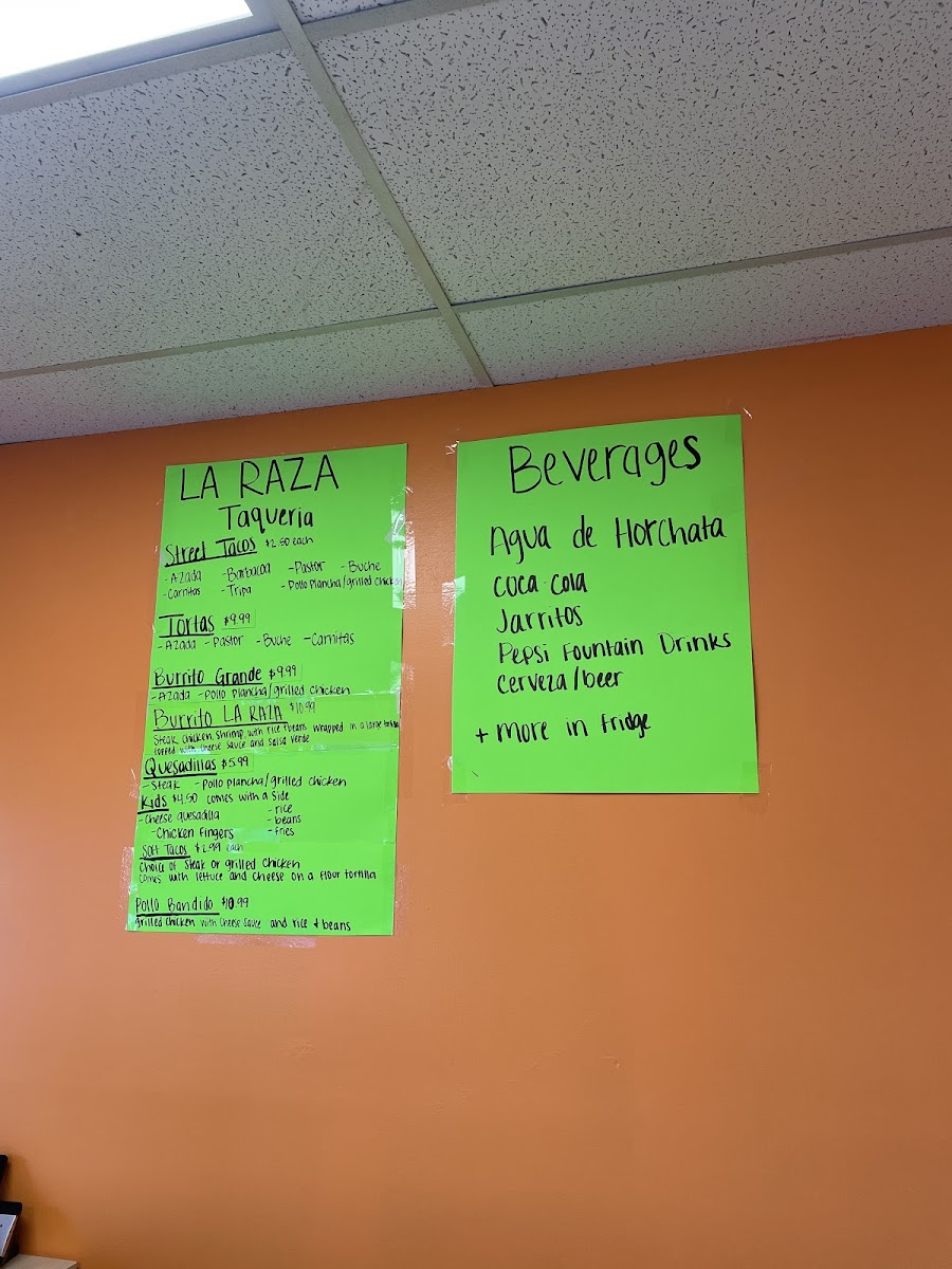 Menu La Raza Market And Taqueria-8