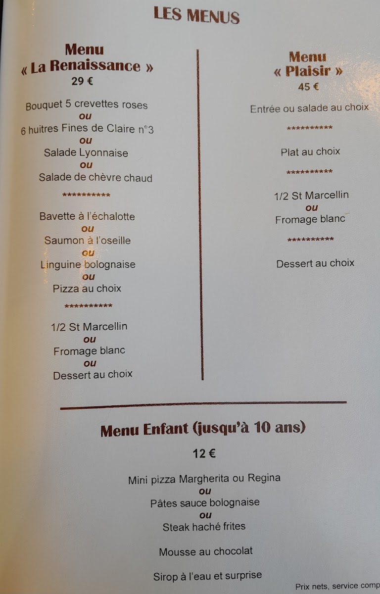 Menu La Renaissance-9