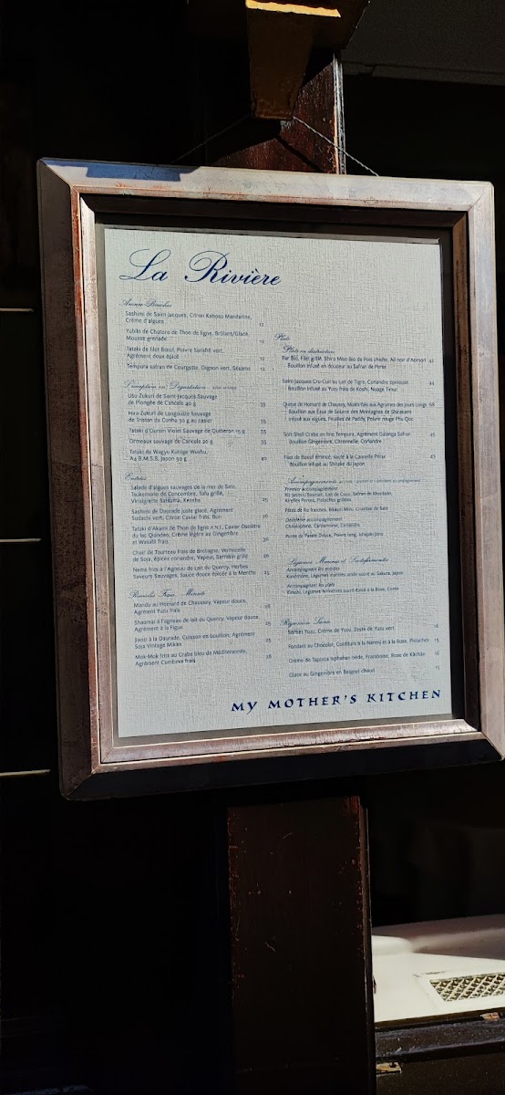 Menu La Rivière-1