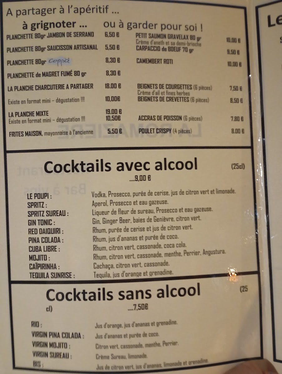 Menu La Romazière-1