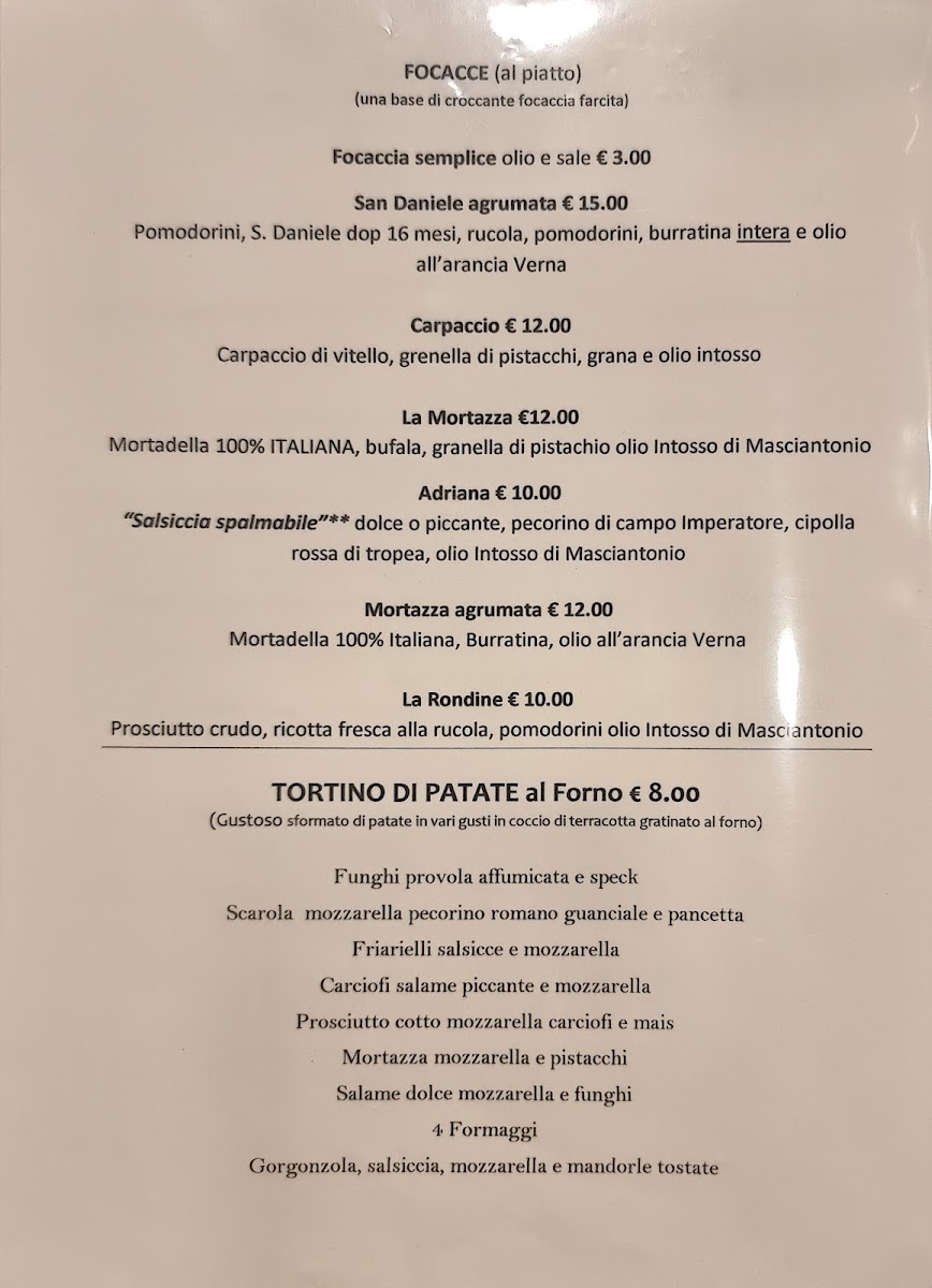 Menu La Rondine 2.0 Trattoria New Age Pizzeria-6