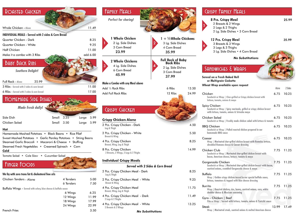 Menu La Rosa Chicken & Grill Restaurant - Hazlet-1