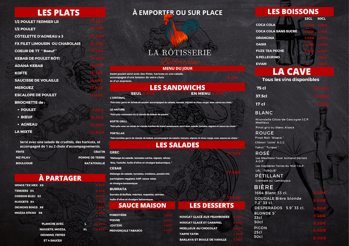 Menu La Rôtisserie Belfortaine-1