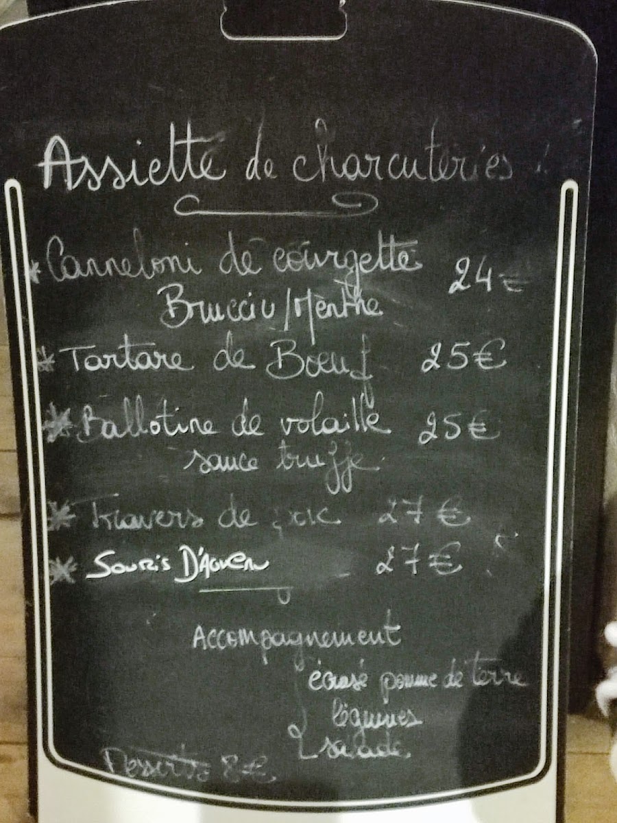 Menu La Rôtisserie De Marinette-1