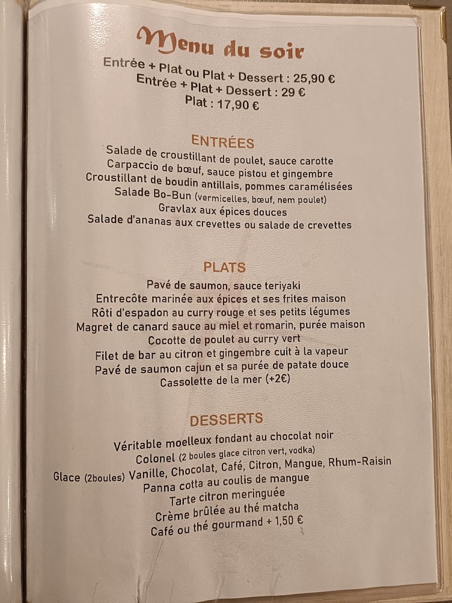Menu La Route Des Épices-2