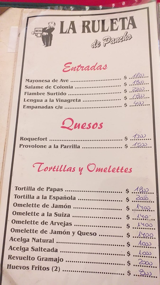 Menu La Ruleta De Pancho-1