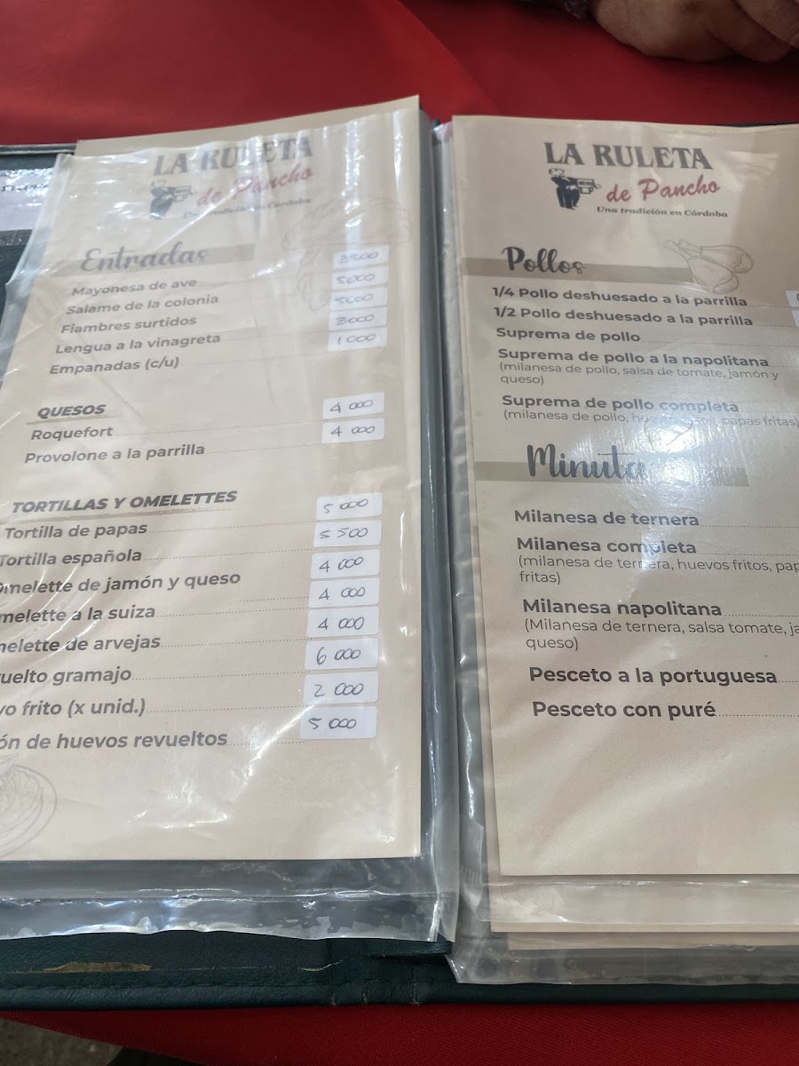 Menu La Ruleta De Pancho-10