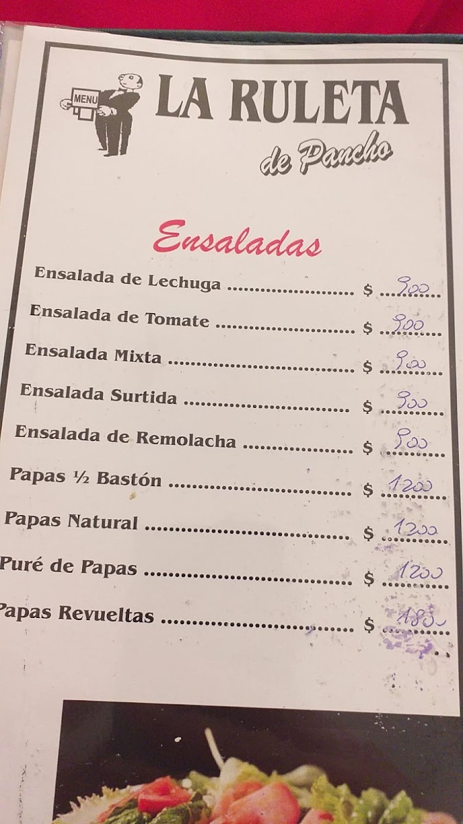 Menu La Ruleta De Pancho-2