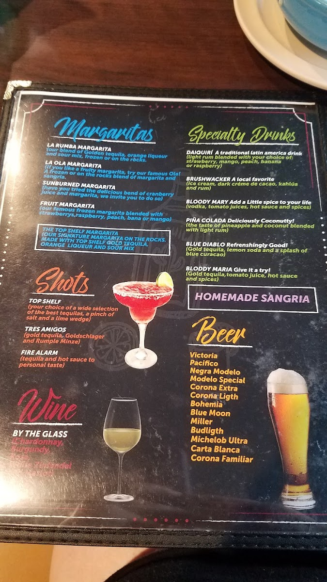 Menu La Rumba Mexican Restaurant-1