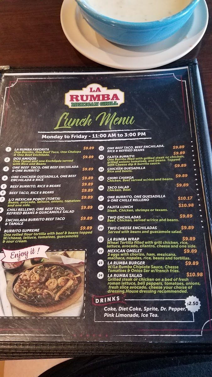 Menu La Rumba Mexican Restaurant-2