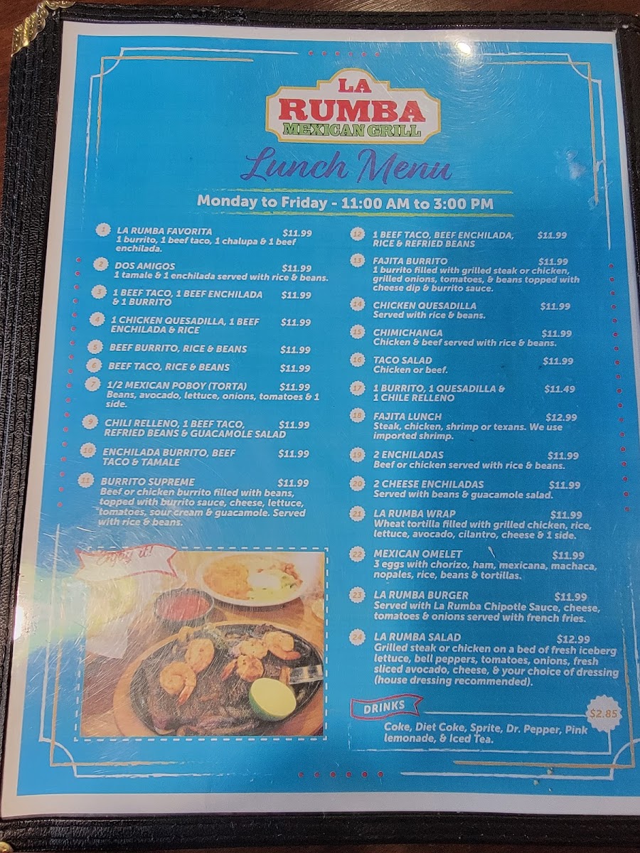 Menu La Rumba Mexican Restaurant-7