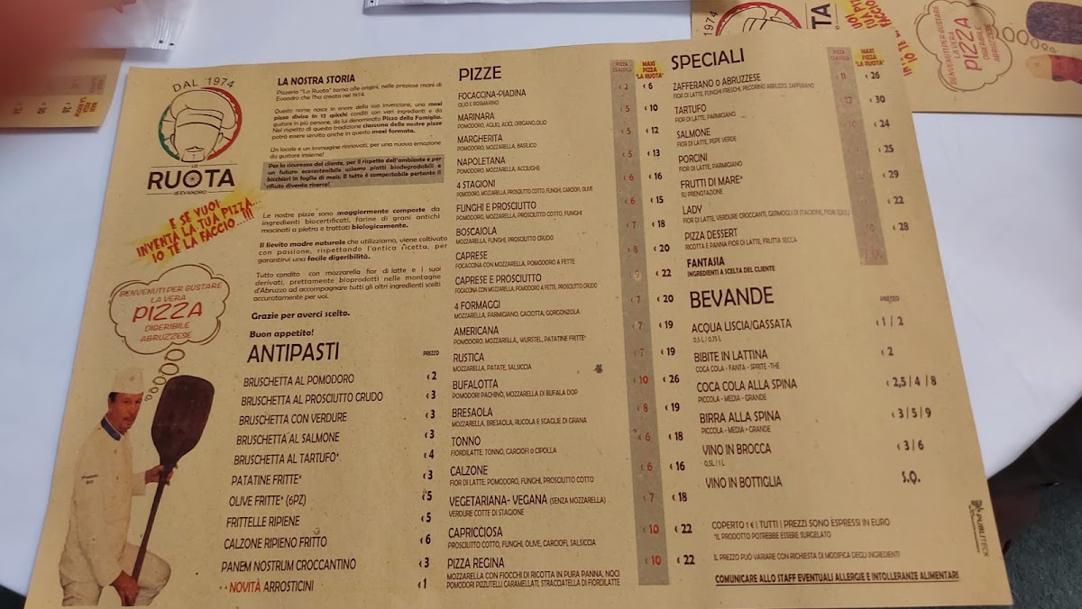 Menu La Ruota Di Evandro - Pizzeria-10