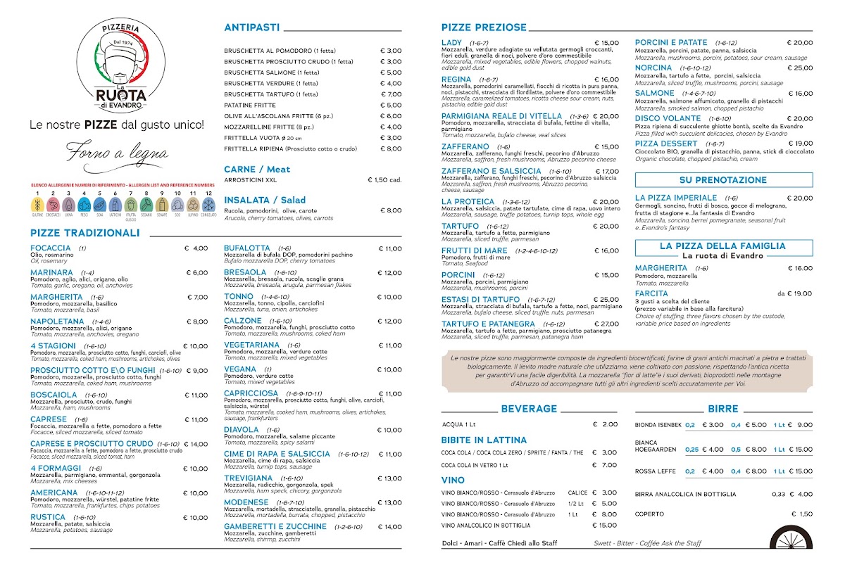 Menu La Ruota Di Evandro - Pizzeria-2