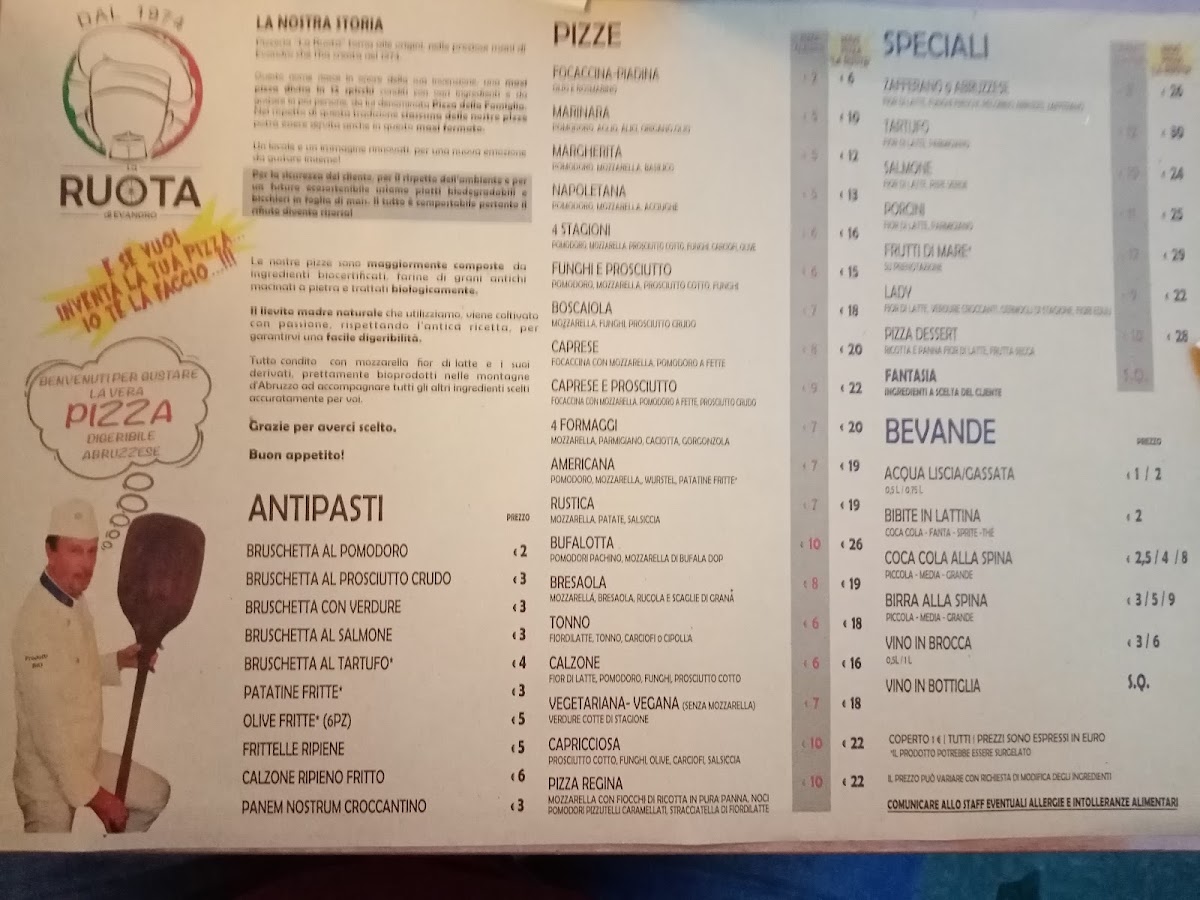 Menu La Ruota Di Evandro - Pizzeria-9