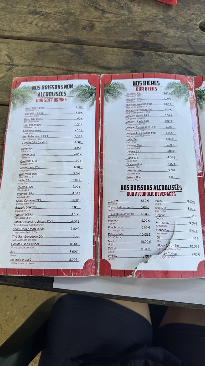 Menu La Salamandre Restaurant Plage-2