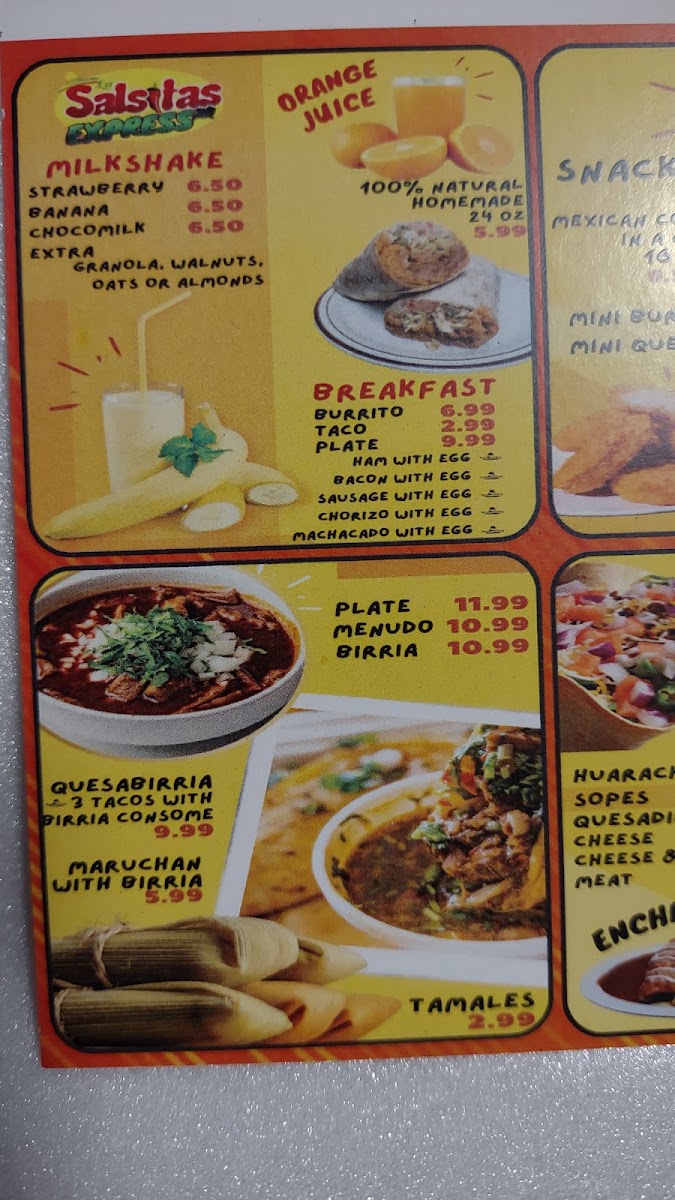 Menu La Salsitas Express-4