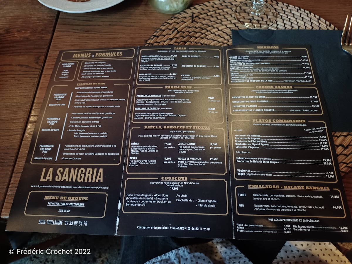 Menu La Sangria-1
