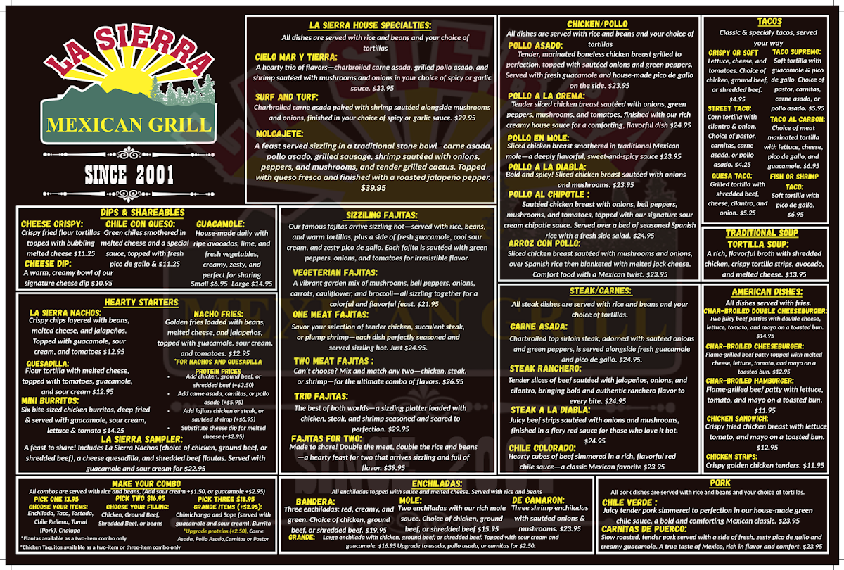Menu La Sierra Mexican Grill Dundee-1