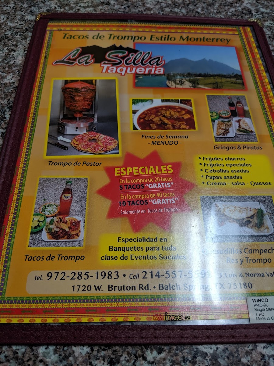 Menu La Silla Taqueria-1