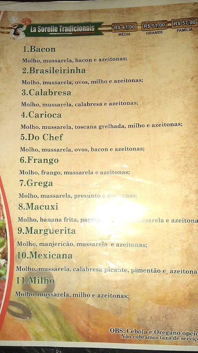 Menu La Sorelle Pizzaria-7