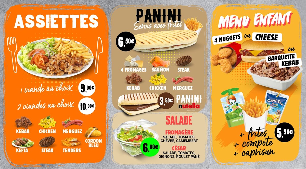 Menu La Strada. Kebab..tacos..burger..-2