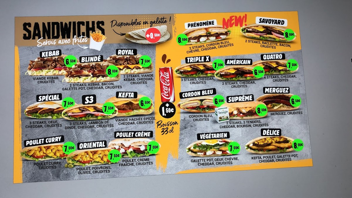 Menu La Strada. Kebab..tacos..burger..-3