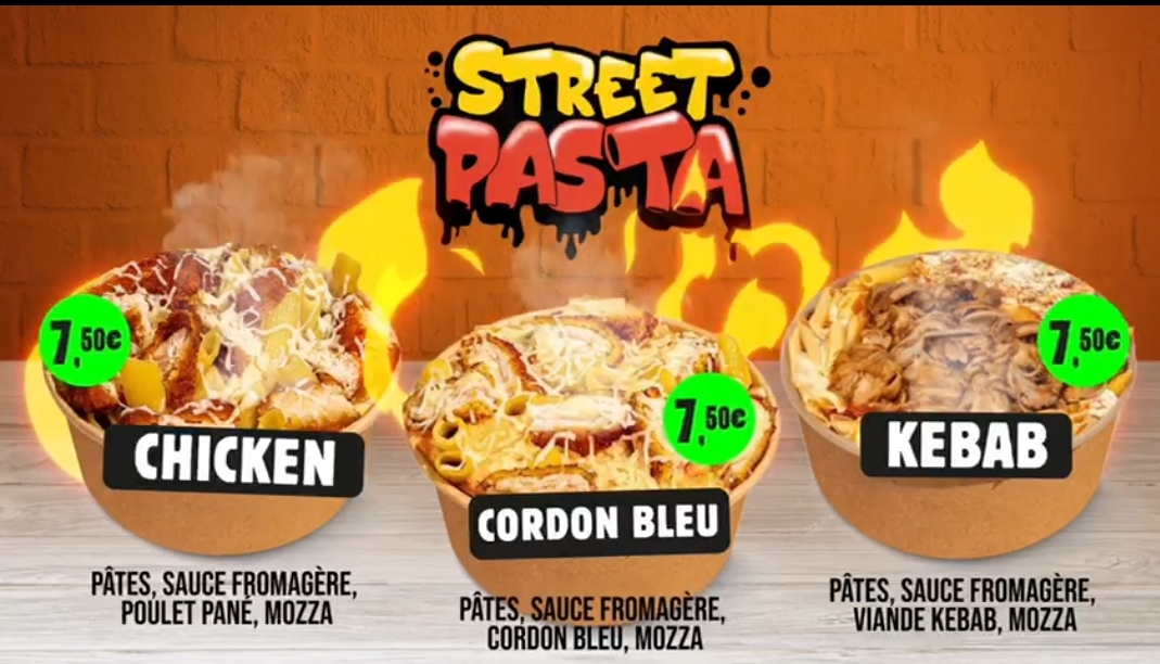 Menu La Strada. Kebab..tacos..burger..-6