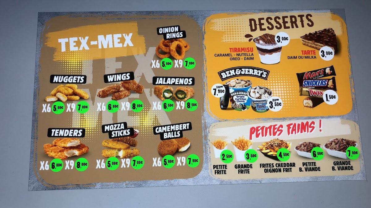 Menu La Strada. Kebab..tacos..burger..-7