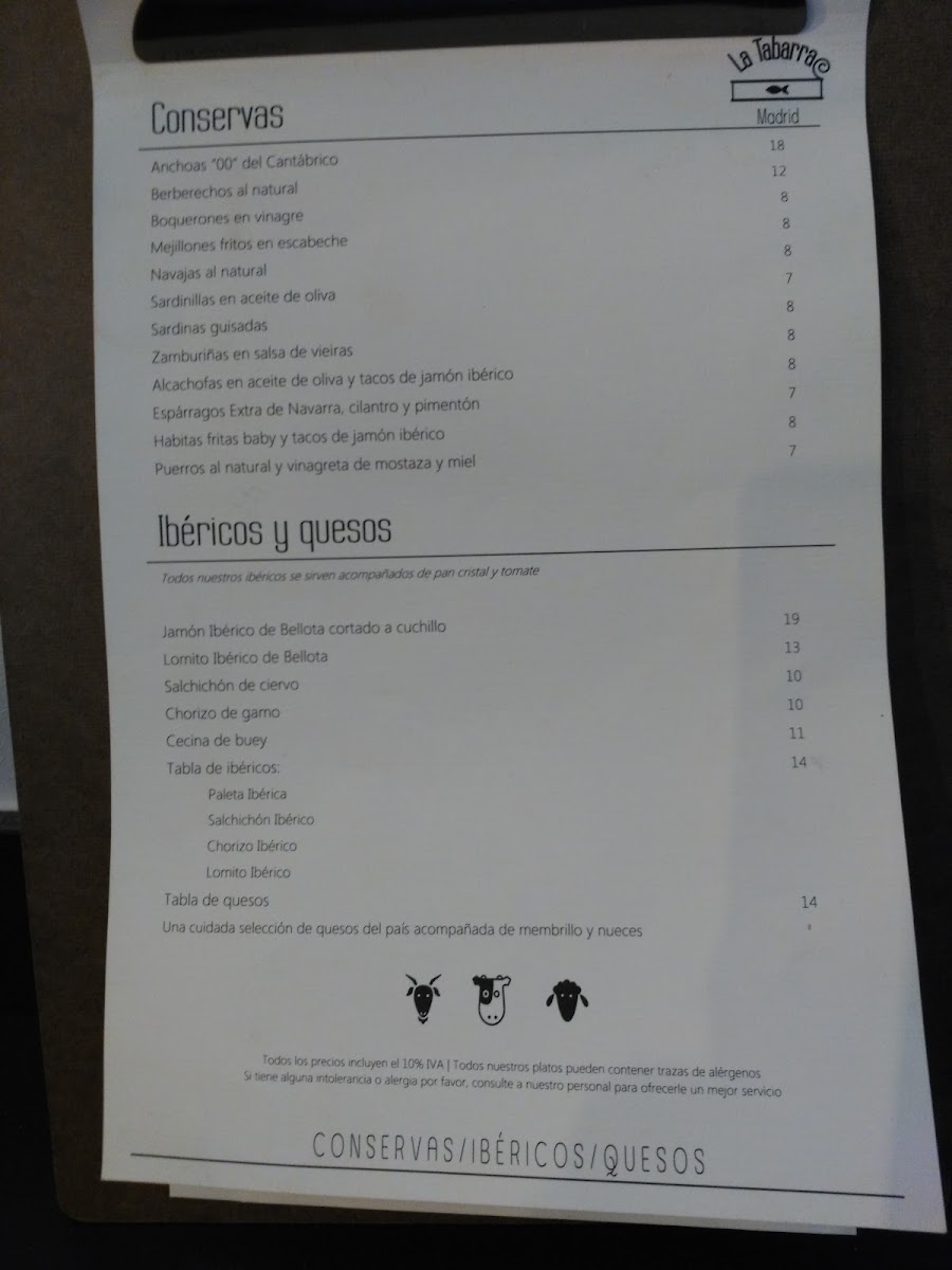 Menu La Tabarra Madrid-8
