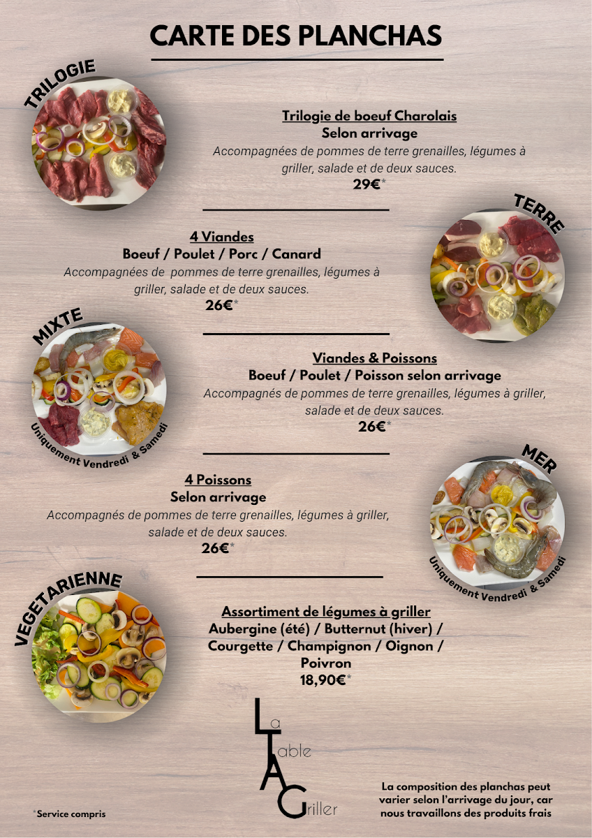 Menu La Table À Griller-1