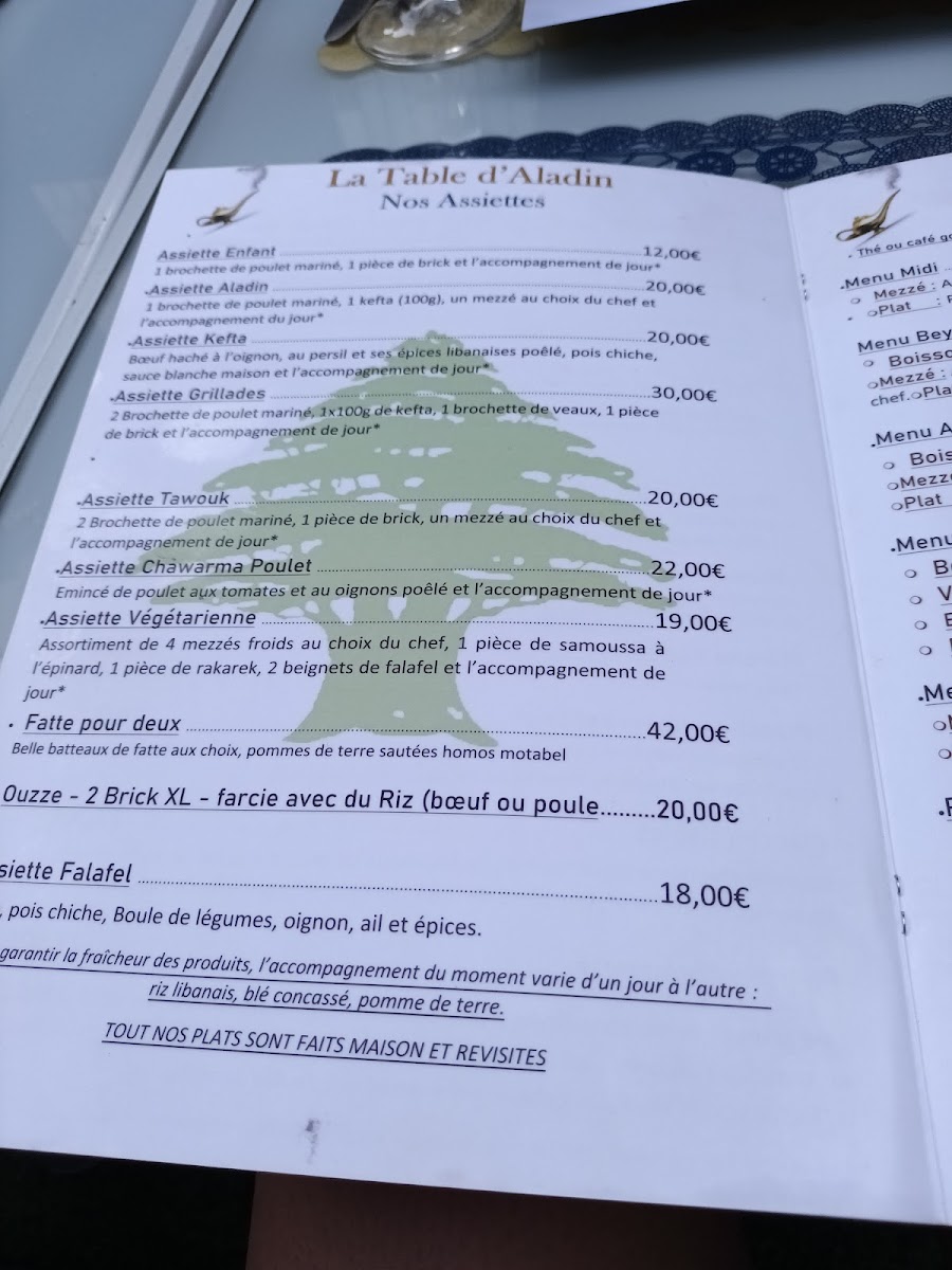 Menu La Table D'aladin-5