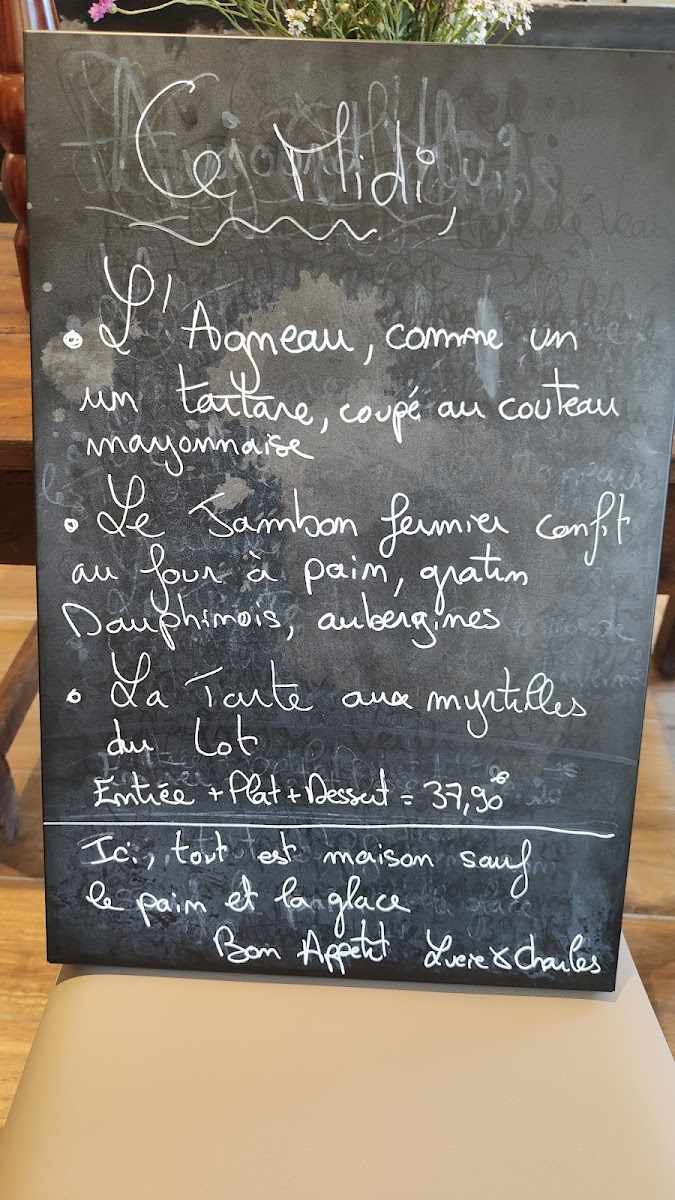 Menu La Table De Charrou-1