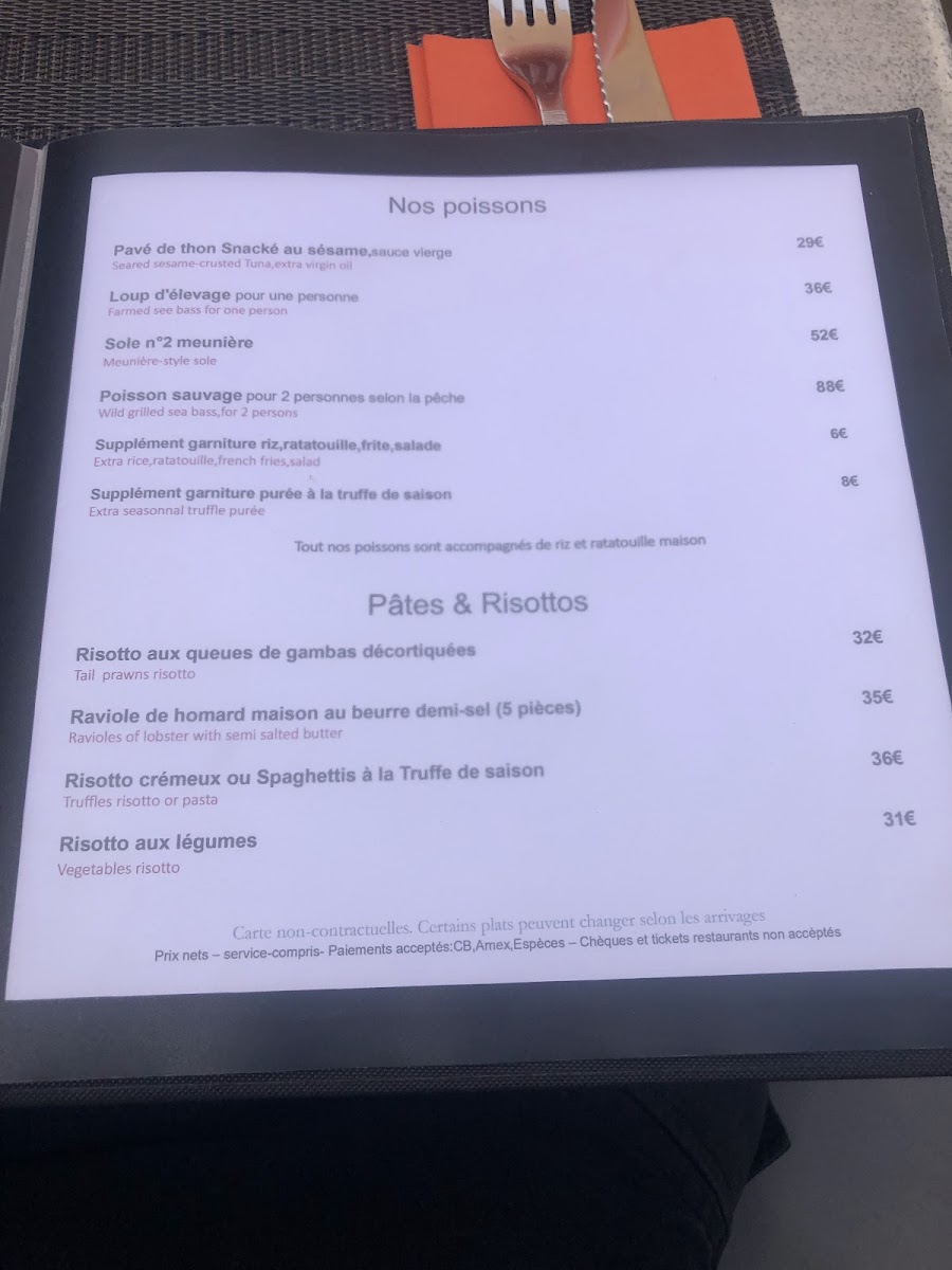 Menu La Table De Didier.-7