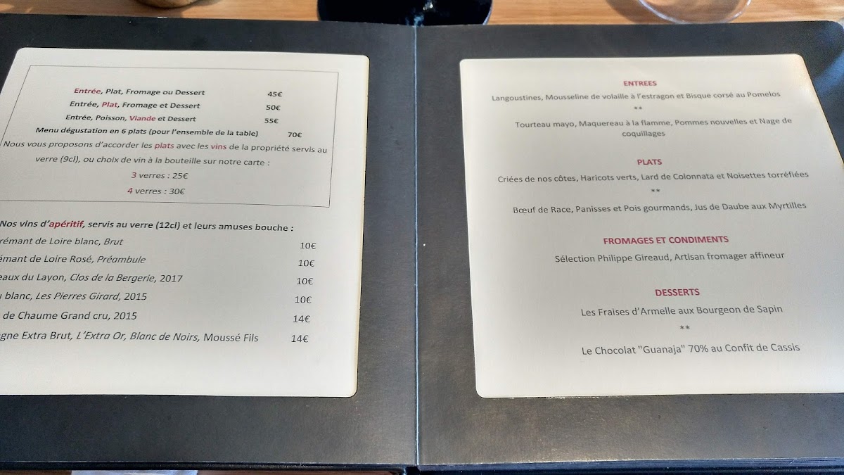 Menu La Table De La Bergerie-10