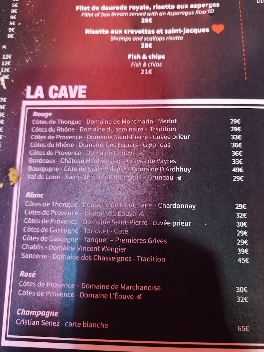 Menu La Table Restaurant-3