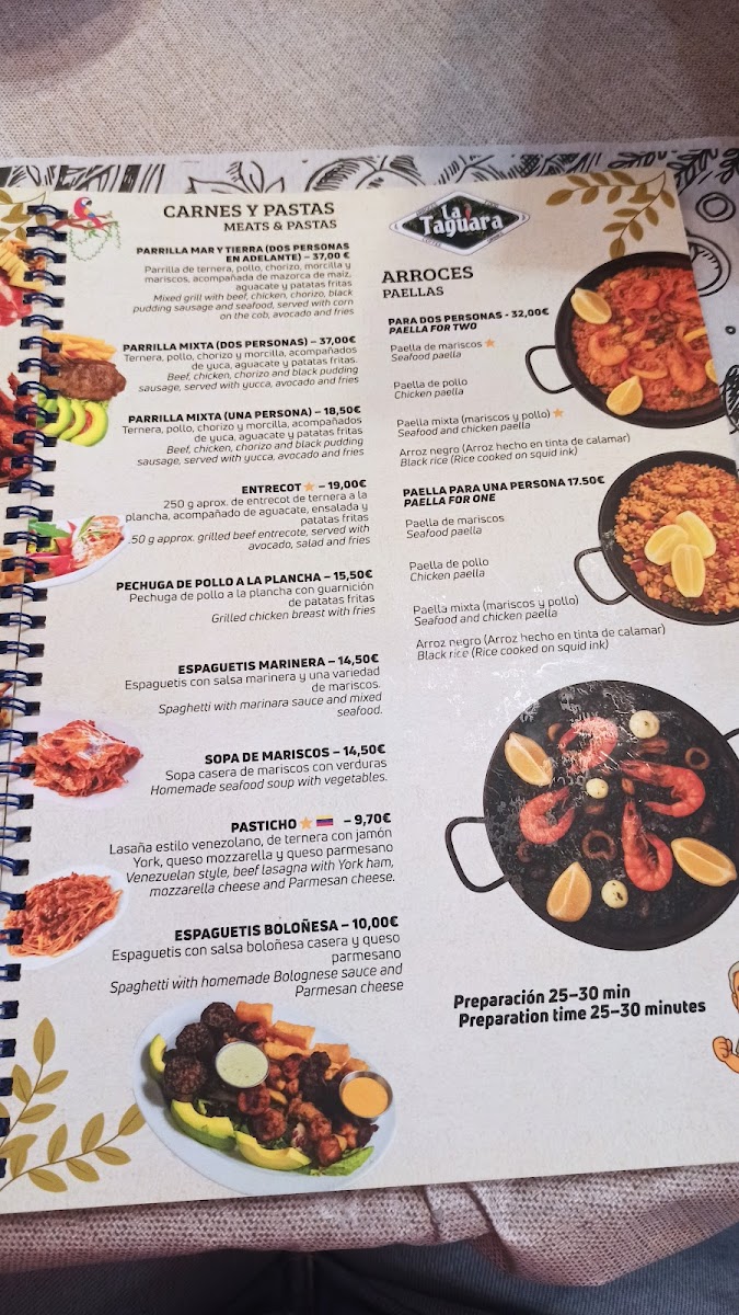 Menu La Taguara By Guayana Mia S.l-5