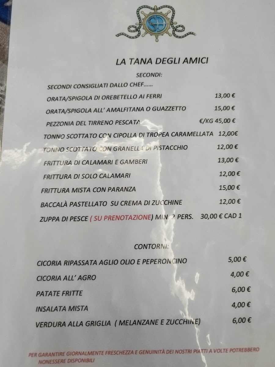 Menu La Tana Degli Amici-1