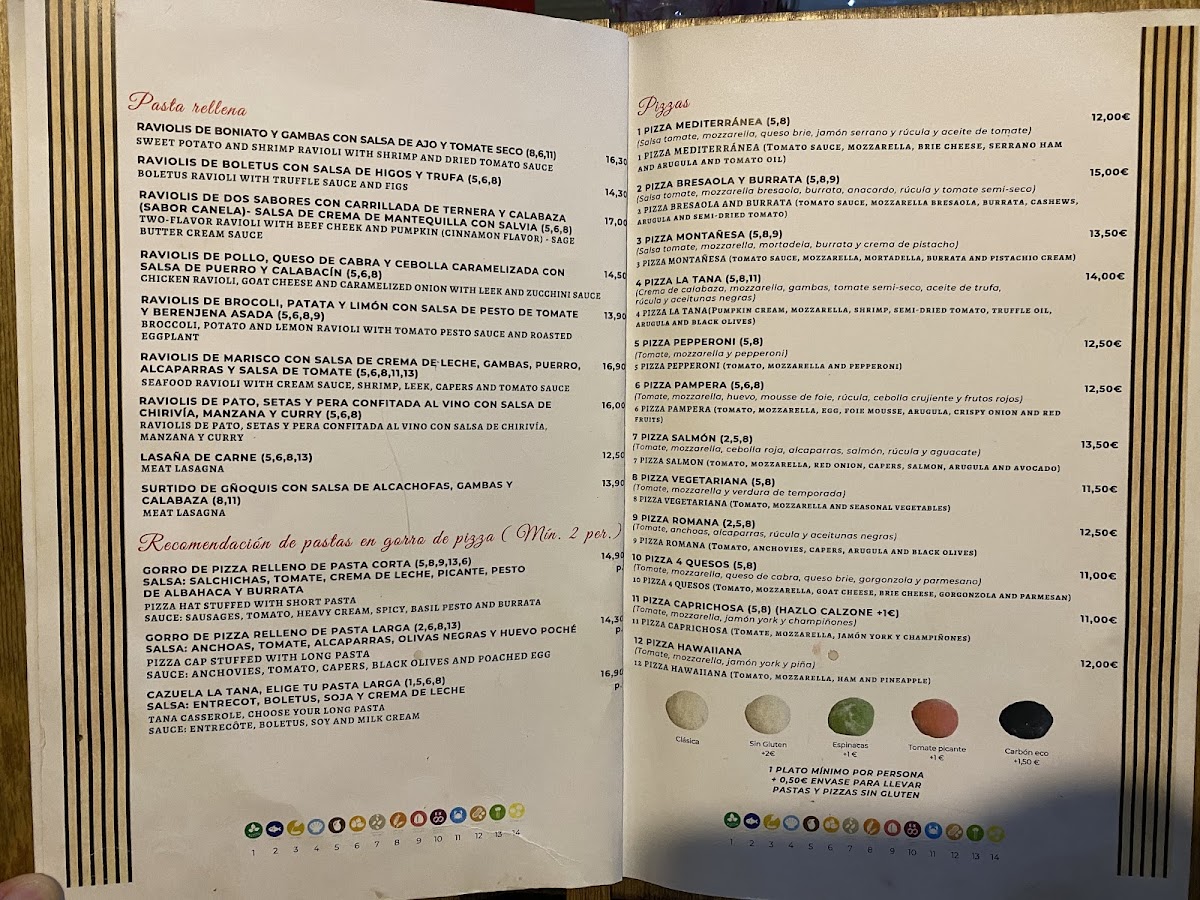 Menu La Tana Restaurante-1
