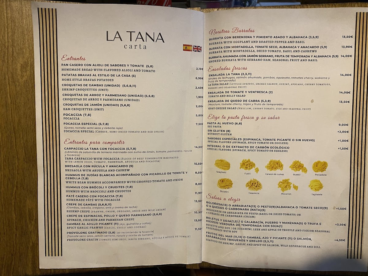 Menu La Tana Restaurante-2