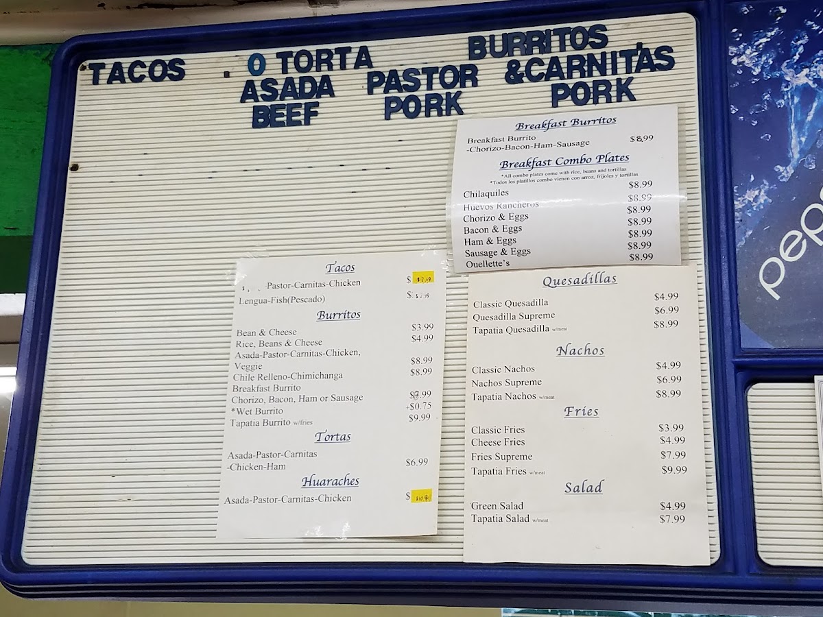 Menu La Tapatia Market & Deli-2