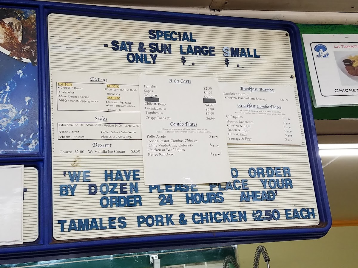 Menu La Tapatia Market & Deli-3