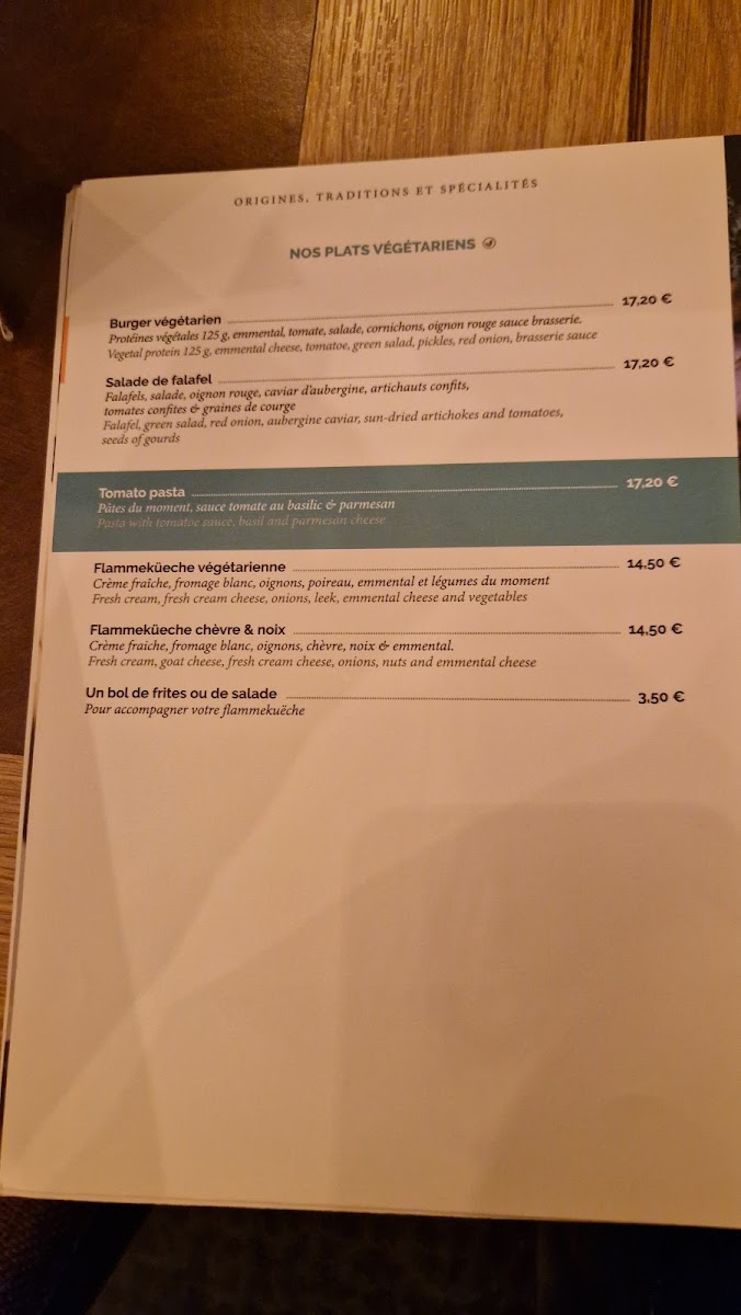Menu La Taverne - Table De Caractère - Chasseneuil-Du-Poitou-1