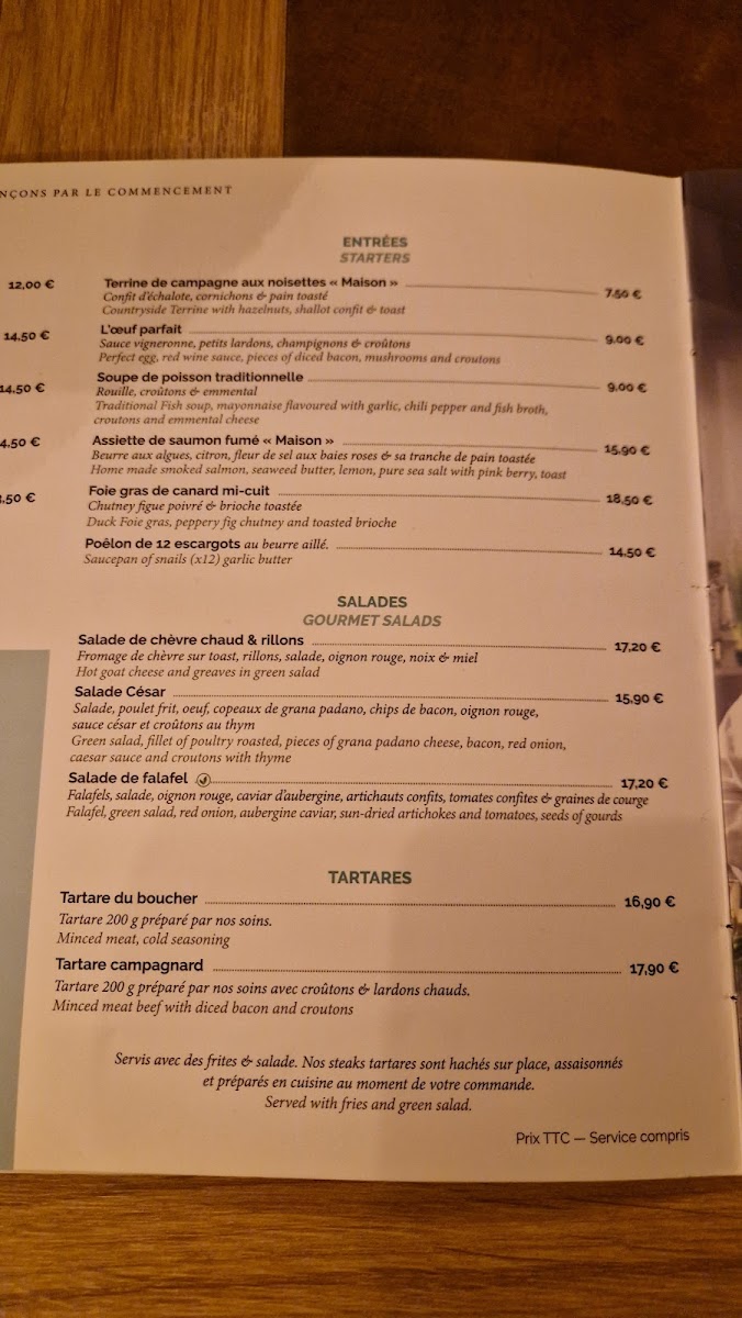 Menu La Taverne - Table De Caractère - Chasseneuil-Du-Poitou-10